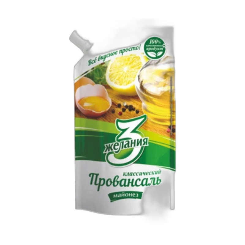 МАЙОНЕЗ 3 ЖЕЛАНИЯ ПРОВАНСАЛЬ 50,5% 380Г Д/П