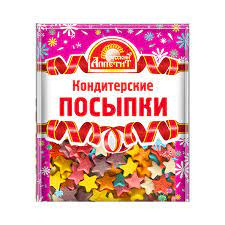 ПОСЫПКА КОНДИТЕРСКАЯ РУССКИЙ АППЕТИТ ЗВЕЗДЫ 7Г