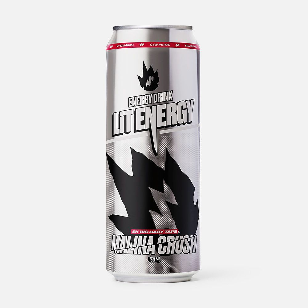 НАПИТОК ЭНЕРГЕТИЧЕСКИЙ LIT ENERGY MALINA CRUSH 0,45Л Ж/Б