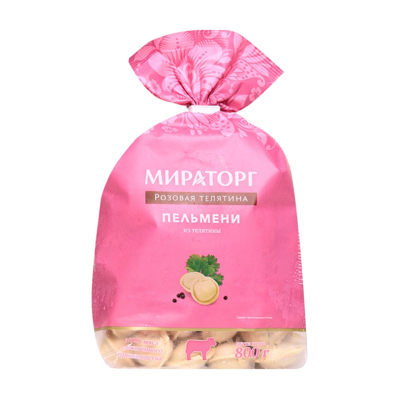 ПЕЛЬМЕНИ МИРАТОРГ ИЗ ТЕЛЯТИНЫ 800Г