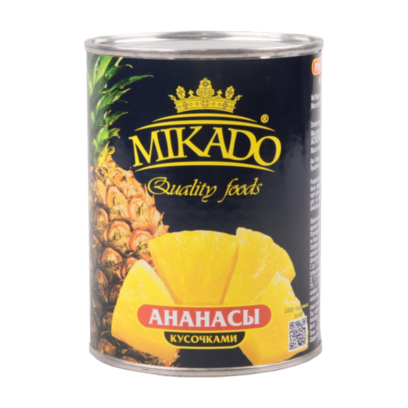 АНАНАСЫ MIKADO КУСОЧКИ 850МЛ