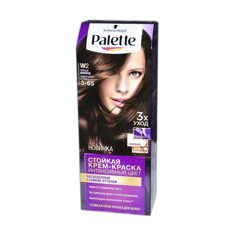 КРАСКА ДЛЯ ВОЛОС PALETTE ICC W2 ТЕМНЫЙ ШОКОЛАД