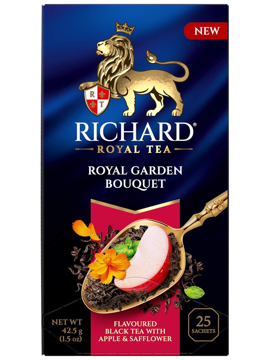 ЧАЙ ЧЕРНЫЙ RICHARD ROYAL GARDEN BOUQUET 25 ПАКЕТИКОВ