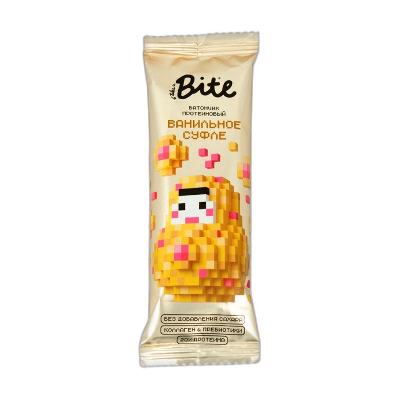 БАТОНЧИК ПРОТЕИНОВЫЙ BITE ВАНИЛЬНОЕ СУФЛЕ 40Г