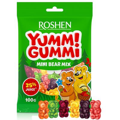 КОНФЕТЫ ЖЕЛЕЙНЫЕ ROSHEN YUMMI GUMMI MINI BEAR MIX 70Г ФЛ П