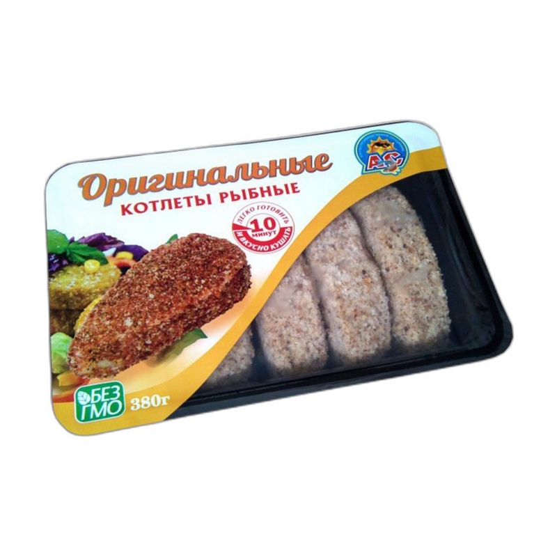 КОТЛЕТЫ АС РЫБНЫЕ ОРИГИНАЛЬНЫЕ 380Г П/К