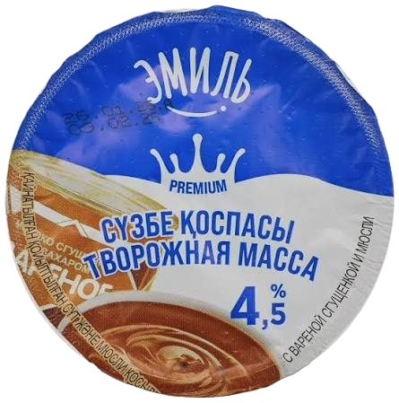 ТВОРОЖНАЯ МАССА ЭМИЛЬ ВАРЕНАЯ СГУЩЕНКА МЮСЛИ 4,5% 180Г
