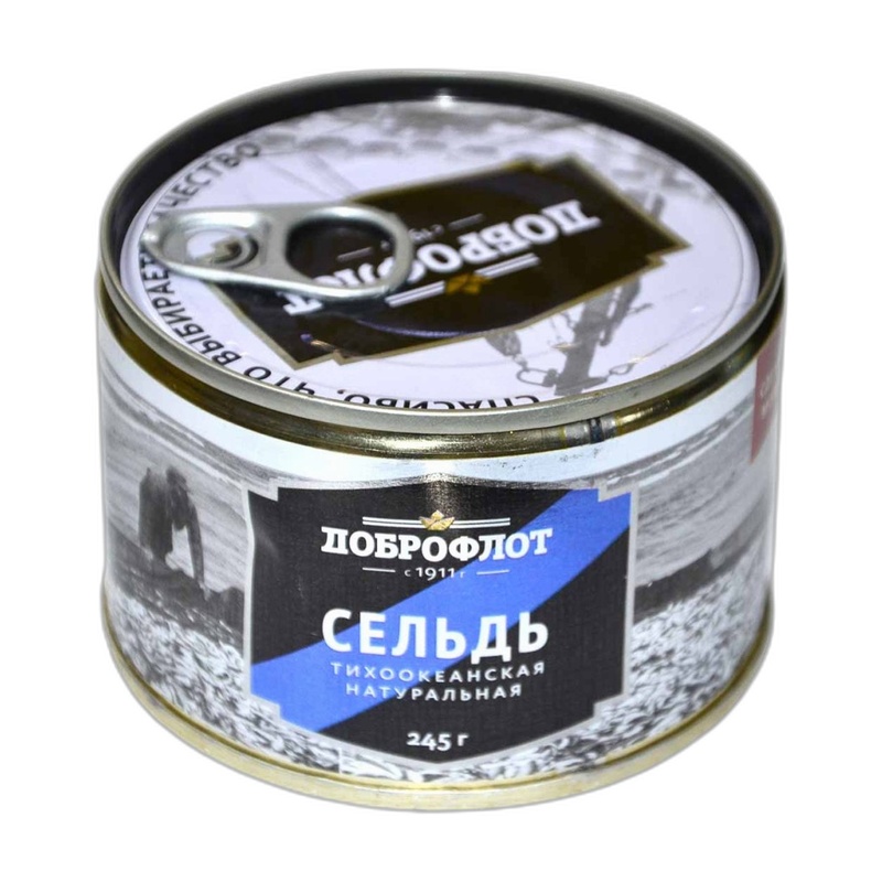 СЕЛЬДЬ ДОБРОФЛОТ ТИХООКЕАНСКАЯ 245Г КЛЮЧ