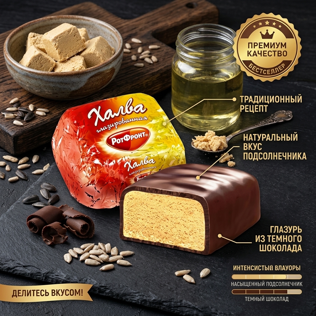 КОНФЕТЫ ЛУНСУ (ХАЛВА) 300Г КОР