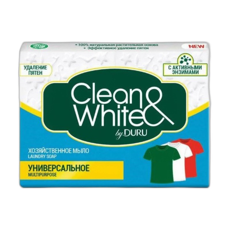 МЫЛО ХОЗЯЙСТВЕННОЕ DURU CLEAN&WHITE ОТБЕЛИВАЮЩЕЕ 120Г