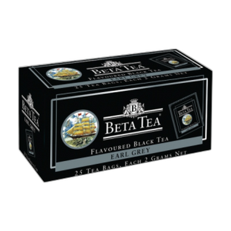 ЧАЙ ЧЕРНЫЙ BETA EARL GREY С БЕРГАМОТОМ 25 ПАКЕТИКОВ