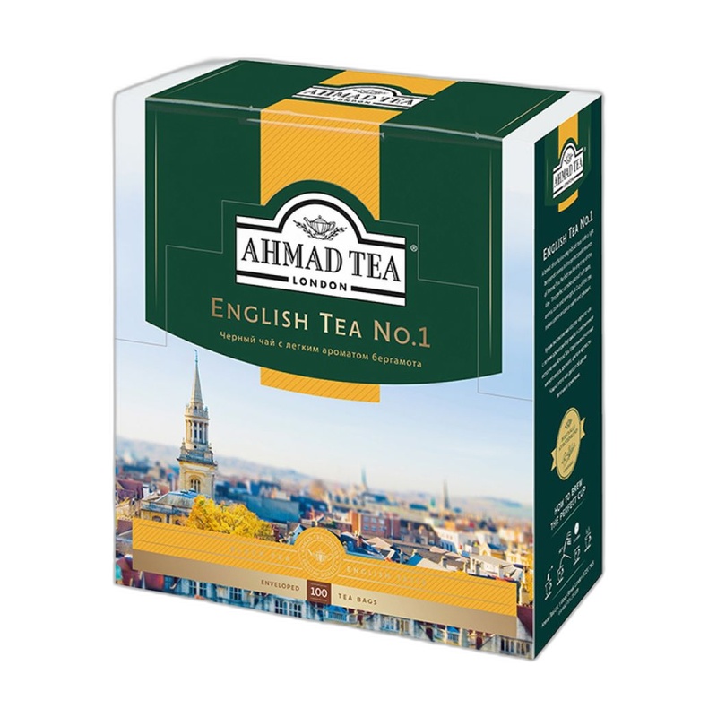 ЧАЙ ЧЕРНЫЙ AHMAD TEA ENGLISH N1 С БЕРГАМОТОМ 100 ПАКЕТИКОВ