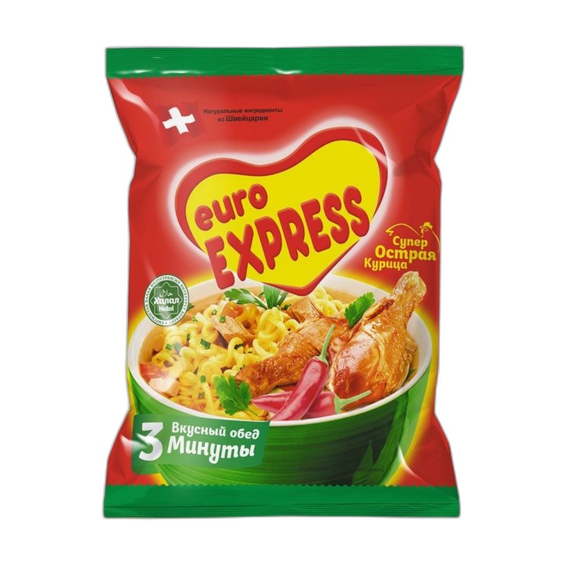 ЛАПША АЛЬКОНИ EURO EXPRESS КУРИЦА ОСТРАЯ 60Г