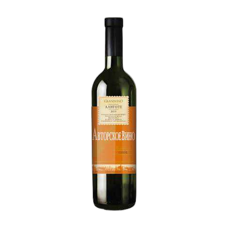 ВИНО GRANDVINO АВТОРСКОЕ АЛИГОТЕ БЕЛОЕ СУХОЕ 13% 0,75Л КАЗАХСТАН