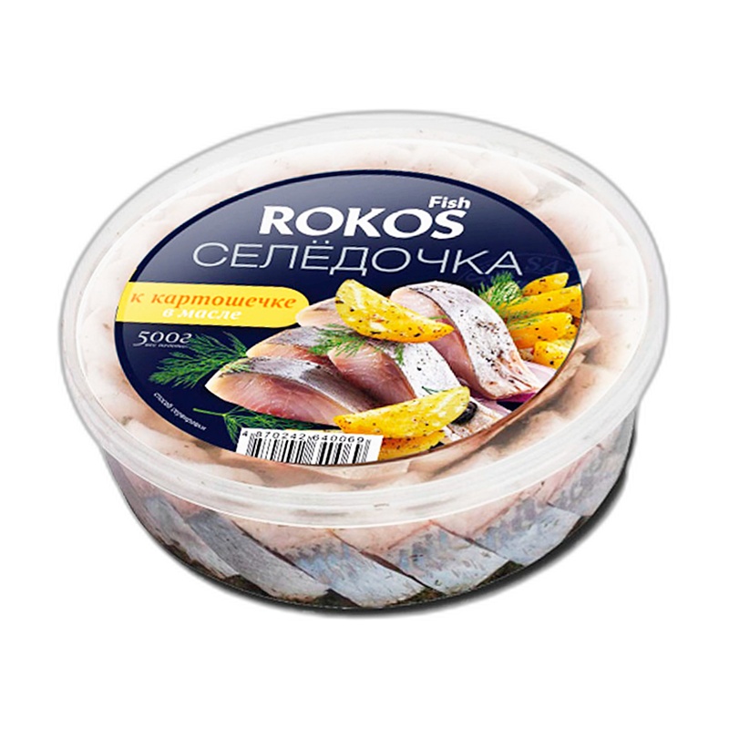 ПРЕСЕРВА ROKOS FISH СЕЛЕДОЧКА К КАРТОШЕЧКЕ 500Г