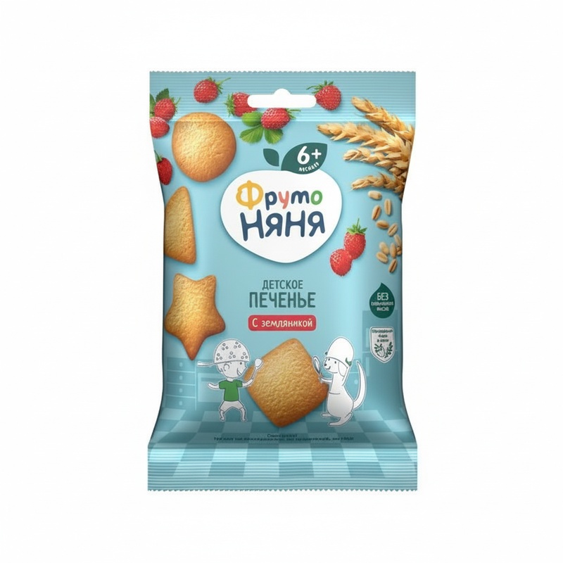 ПЕЧЕНЬЕ ФРУТО НЯНЯ ПШЕНИЧНОЕ ЗЕМЛЯНИКА 50Г