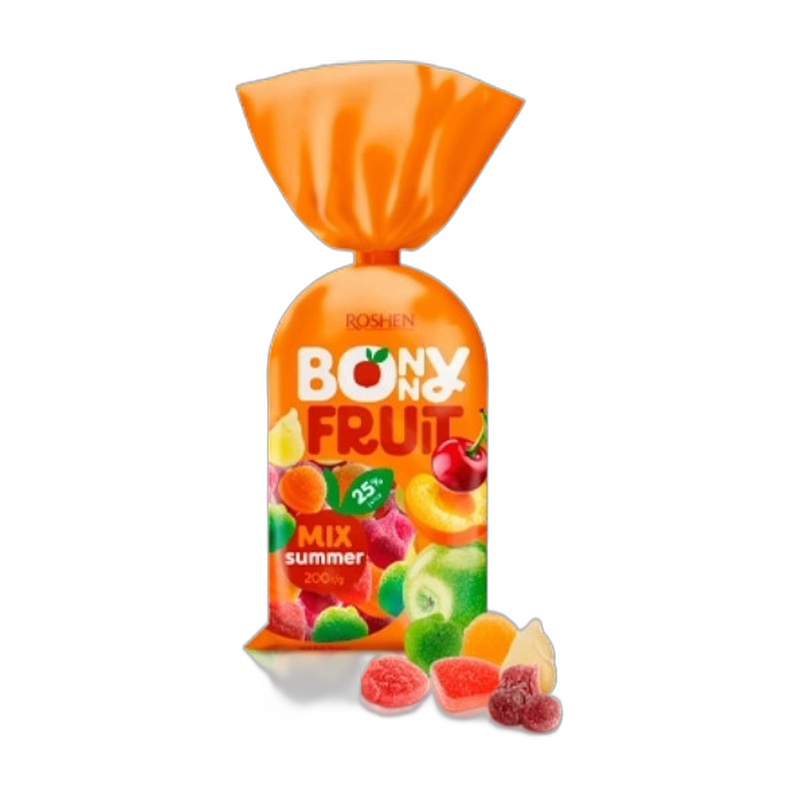 КОНФЕТЫ ЖЕЛЕЙНЫЕ ROSHEN BONNY-FRUIT ЛЕТНИЙ МИКС 200Г