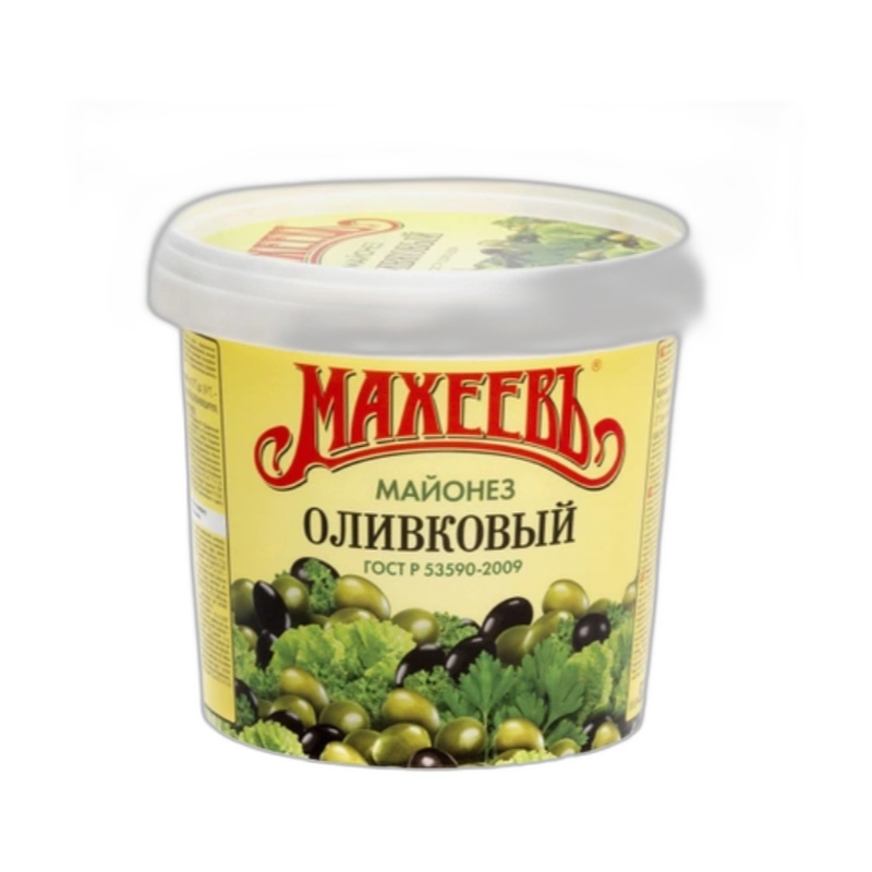 МАЙОНЕЗ МАХЕЕВЪ ОЛИВКОВЫЙ 50,5 % 800Г ПЭТ
