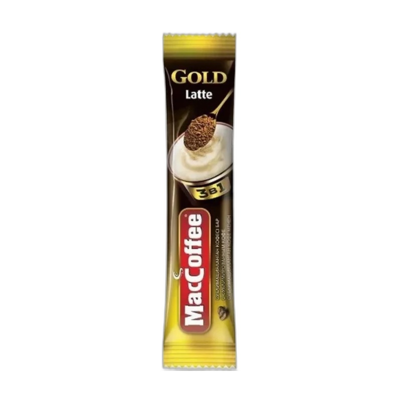 КОФЕ MACCOFFEE GOLD LATTE 3В1 16Г СТИК