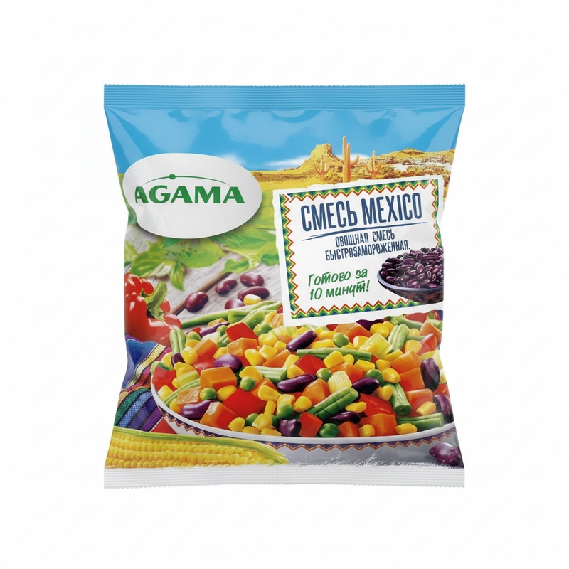 СМЕСЬ ОВОЩНАЯ ЗАМОРОЖЕННАЯ AGAMA MEXICO 400Г