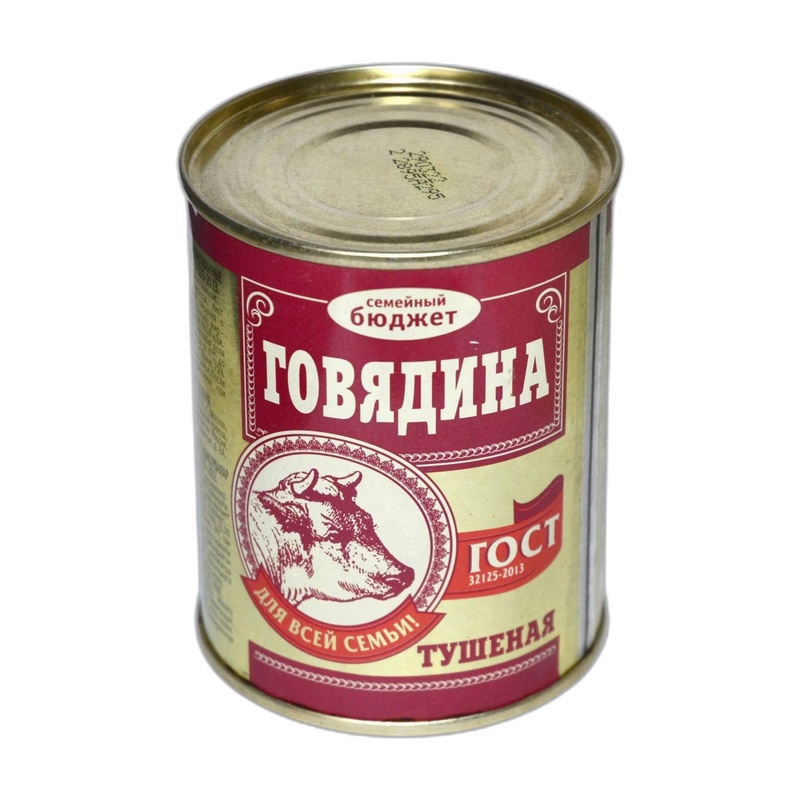 ТУШЕНКА СЕМЕЙНЫЙ БЮДЖЕТ ГОВЯЖЬЯ ГОСТ В/С 338Г