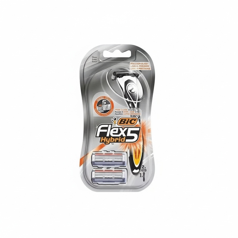 БРИТВА BIC FLEX 5 HIBRID + 2 КАРТРИДЖА
