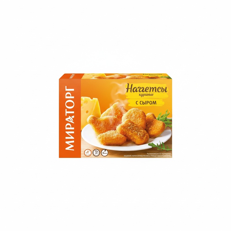 НАГГЕТСЫ МИРАТОРГ КУРИНЫЕ С СЫРОМ 300Г