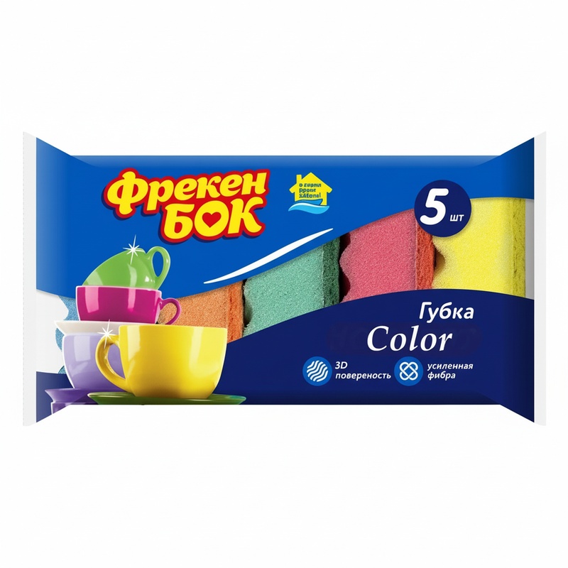 ГУБКА КУХОННАЯ ФРЕКЕН БОК COLOR 5ШТ