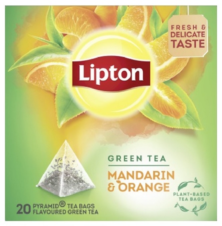 ЧАЙ ЗЕЛЕНЫЙ LIPTON МАНДАРИН АПЕЛЬСИН 20 ПАКЕТИКОВ