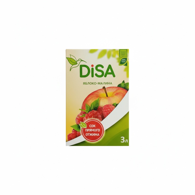 СОК DISA ЯБЛОКО МАЛИНА 3Л Т/П