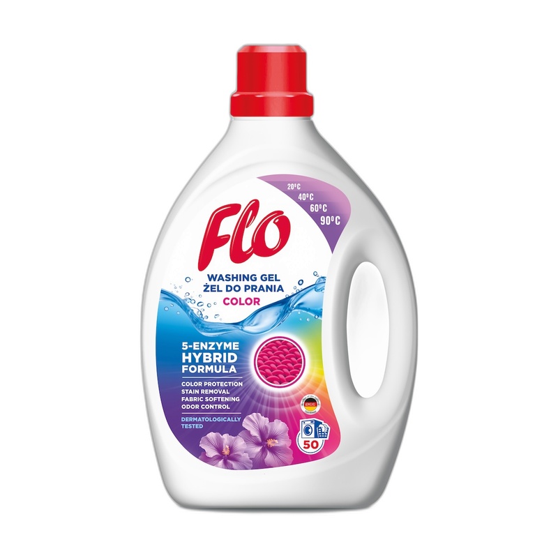ГЕЛЬ ДЛЯ СТИРКИ FLO HYBRID FORMULA ДЛЯ ЦВЕТНОГО БЕЛЬЯ 2Л