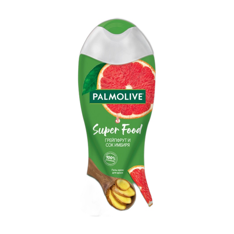 ГЕЛЬ ДЛЯ ДУША PALMOLIVE SUPER FOOD ГРЕЙПФРУТ И ИМБИРЬ 250МЛ