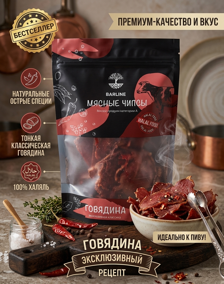 ЧИПСЫ СО ВКУСОМ МЯСА ВЕС