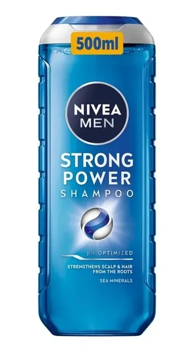 ШАМПУНЬ NIVEA MEN STRONG POWER С МОРСКИМИ МИНЕРАЛАМИ 500МЛ