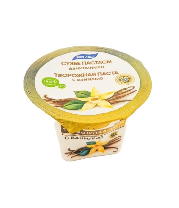 ТВОРОЖНАЯ ПАСТА BEST MILK ВАНИЛЬ 18,5% 160Г