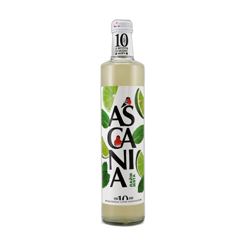 ЛИМОНАД ASCANIA ЛАЙМ МЯТА 0,5Л СТ/Б