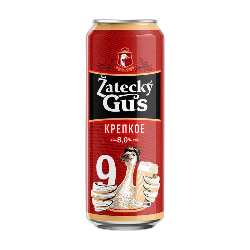 ПИВО ZATECKÝ GUS 9 КРЕПКОЕ 8% 0,43Л Ж/Б