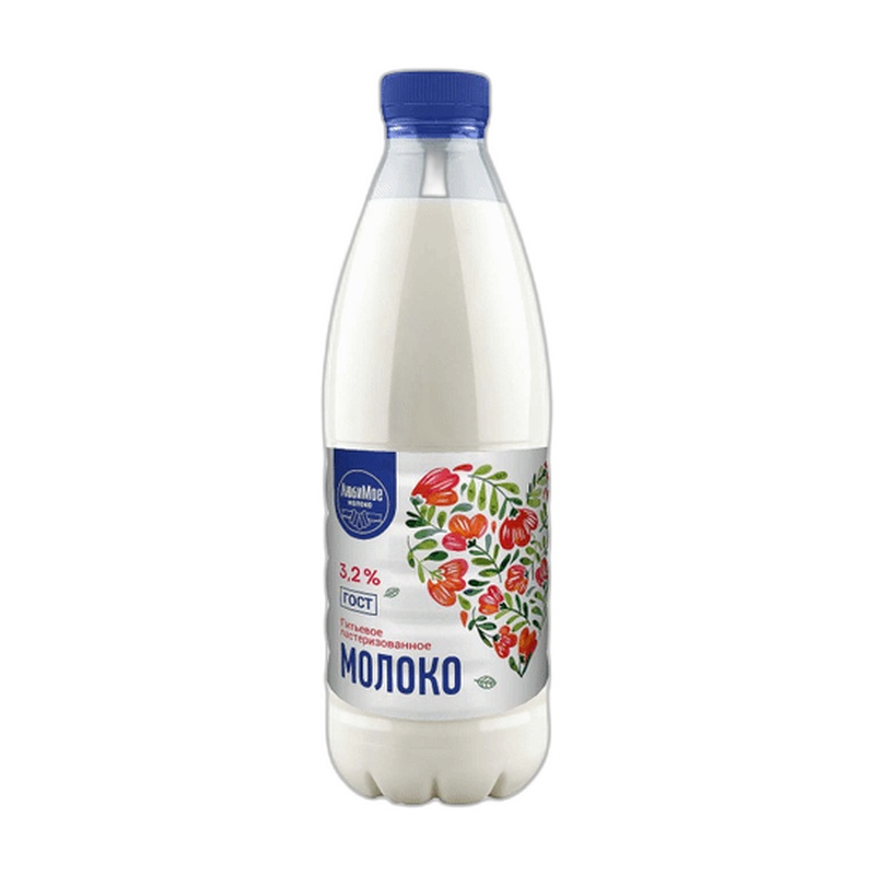 МОЛОКО ЛЮБИМОЕ 3,2% У/П 0,9Л Ф/П