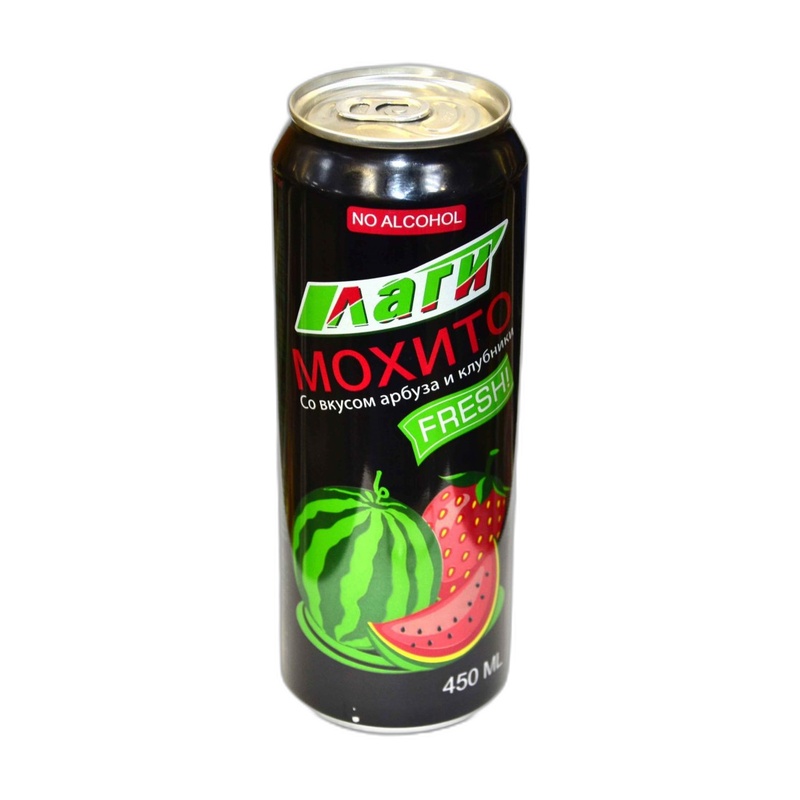 НАПИТОК ГАЗИРОВАННЫЙ JAZ МOJITO КЛУБНИКА 0,45Л Ж/Б