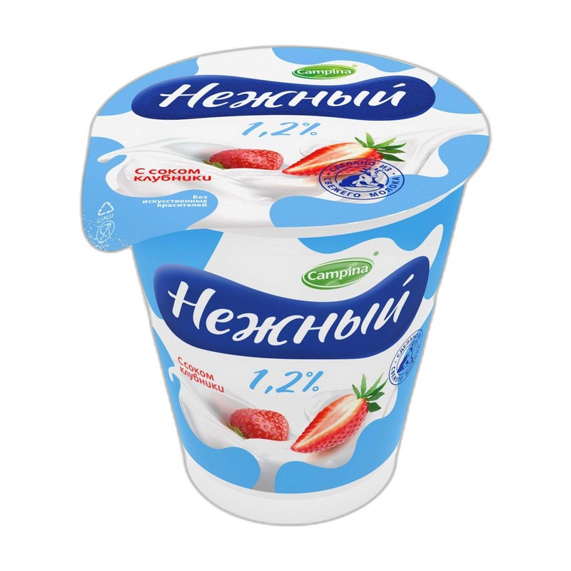 ЙОГУРТ CAMPINA НЕЖНЫЙ КЛУБНИКА 1,2% 320Г