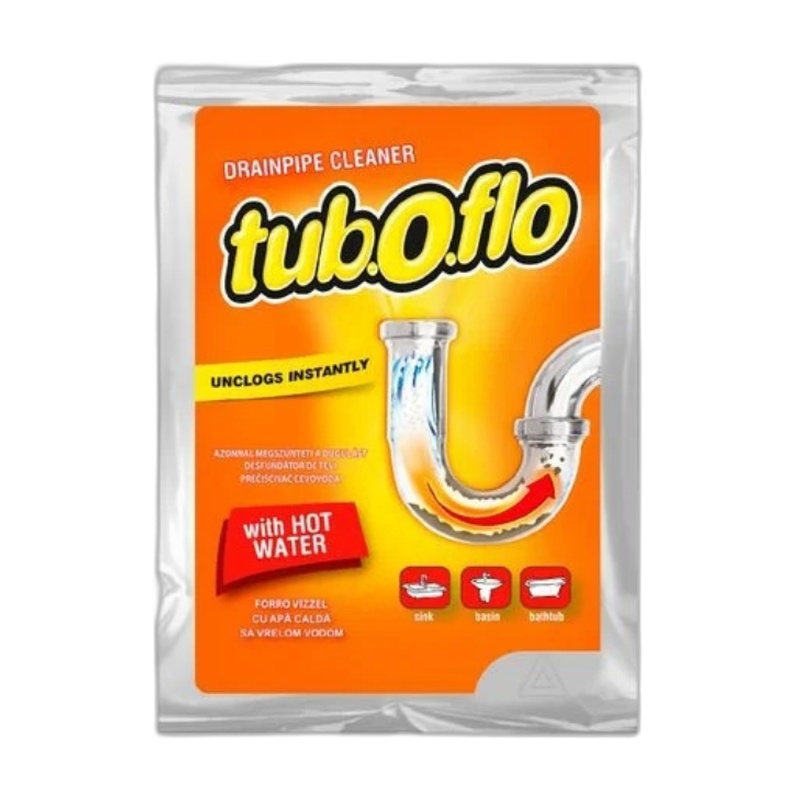 СРЕДСТВО ДЛЯ ЧИСТКИ ТРУБ TUB-O-FLO С ГОРЯЧЕЙ ВОДОЙ 60Г
