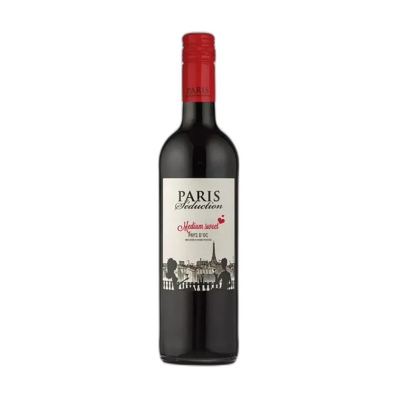 ВИНО PARIS SEDUCTION КРАСНОЕ ПОЛУСЛАДКОЕ 10,5% 0,75Л ФРАНЦИЯ