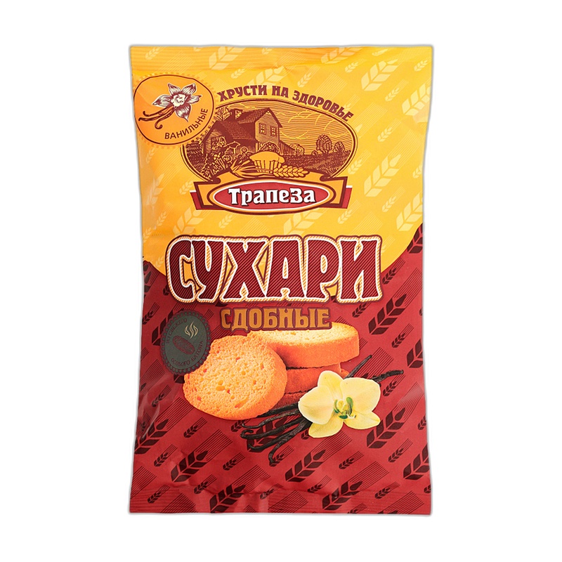 СУХАРИ ТРАПЕЗА СДОБНЫЕ ВАНИЛЬНЫЕ 200Г