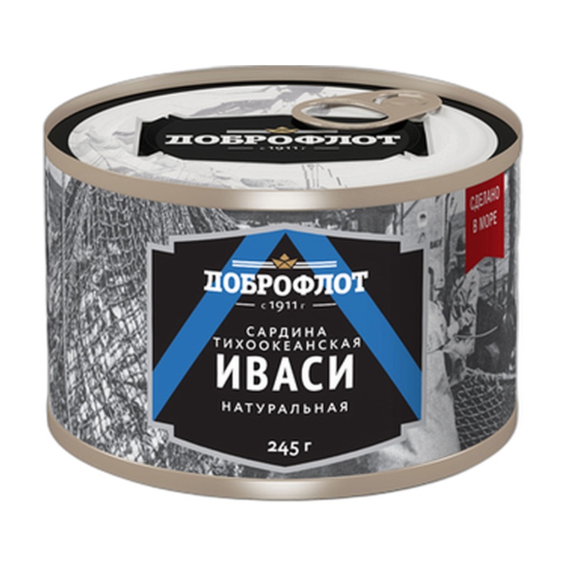 САРДИНА ИВАСИ ДОБРОФЛОТ ТИХООКЕАНСКАЯ 245Г КЛЮЧ