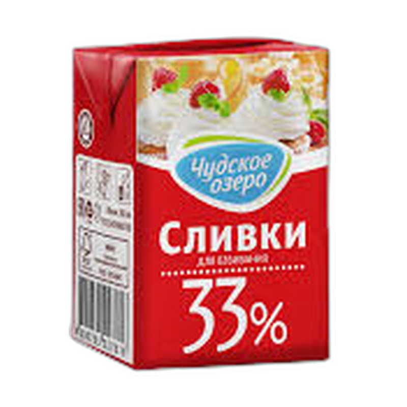 СЛИВКИ ЧУДСКОЕ ОЗЕРО ДЛЯ ВЗБИВАНИЯ 33% 200МЛ