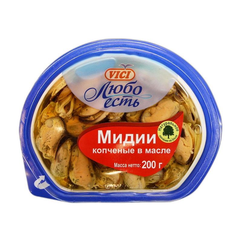 МИДИИ КОПЧЕНЫЕ VICI ЛЮБО ЕСТЬ В МАСЛЕ 200Г