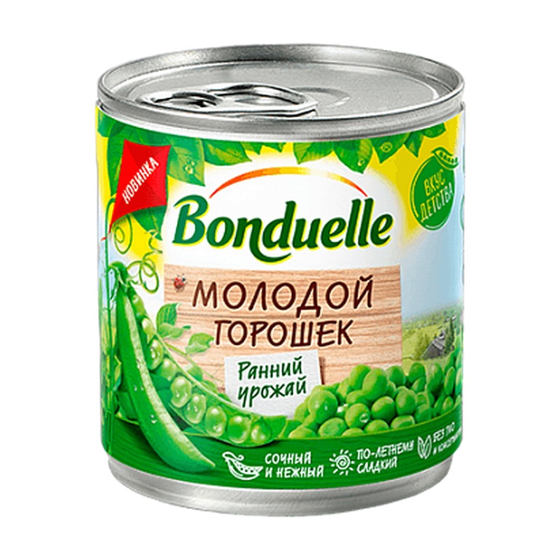 ГОРОШЕК BONDUELLE МОЛОДОЙ 425МЛ