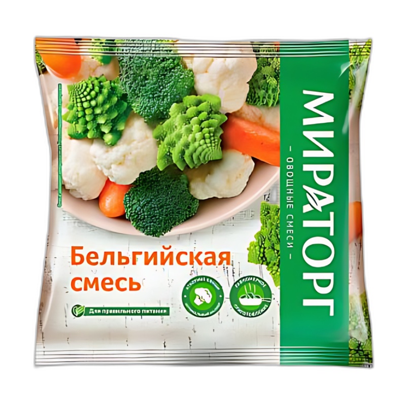 СМЕСЬ ОВОЩНАЯ ЗАМОРОЖЕННАЯ МИРАТОРГ БЕЛЬГИЙСКАЯ СМЕСЬ 400Г