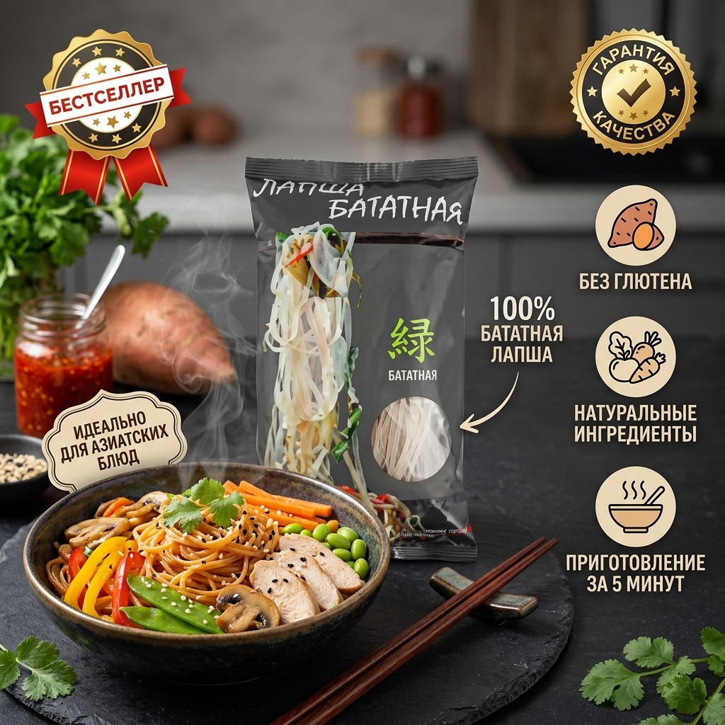 ФУНЧОЗА ИЗ БАТАТА 500Г