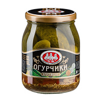 ОГУРЦЫ ХРУСТЯЩИЕ ОСТРЫЕ МАРИНОВАННЫЕ 428ГР